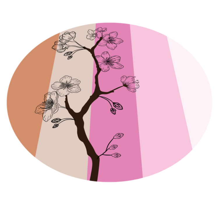 Eleganca češnjevih cvetov cvetlična vinilna preproga - TenStickers