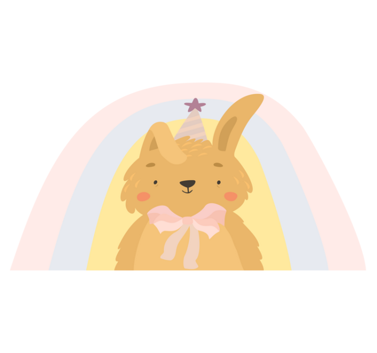 Adorable bunny artwork otroška vinilna preproga - TenStickers