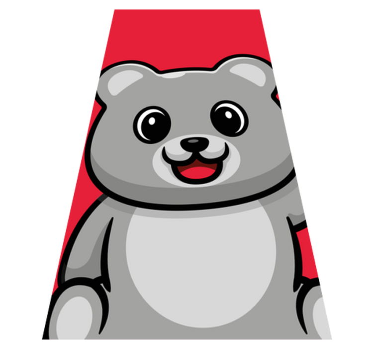 Veseli medvedji obraz Otroške vinilna preproga - TenStickers