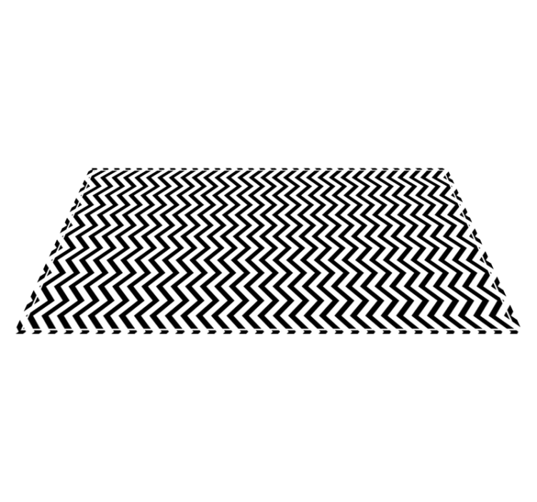 Chevron black and white vinilne preproge - TenStickers