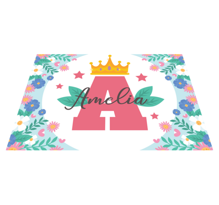 Kronana začetnica in ime Vinilne preproge v drugih vzorcih - TenStickers