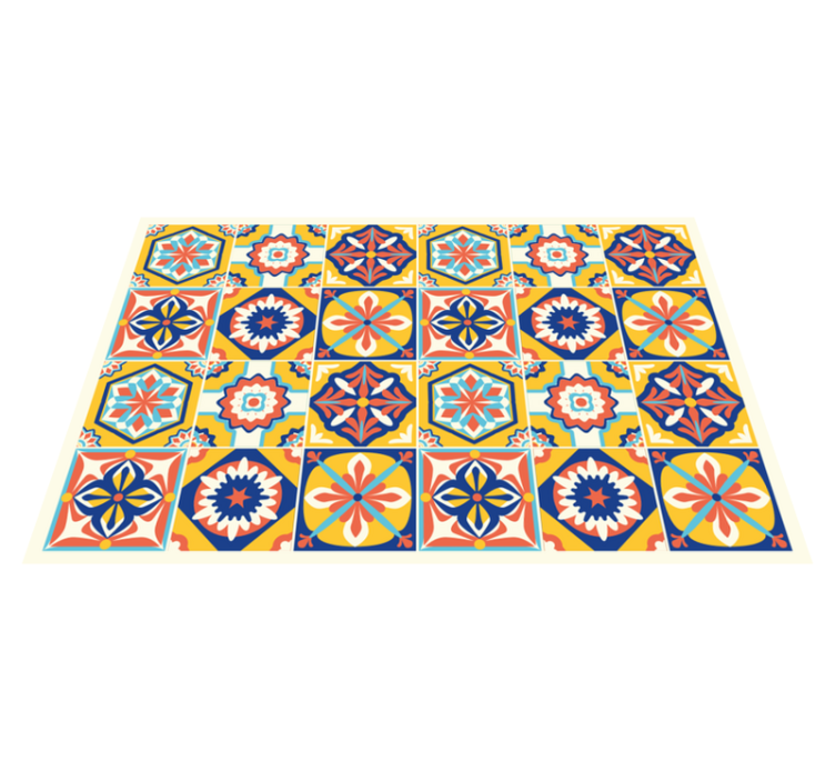 Colorful mosaic pattern vinilna talna obloga - TenStickers