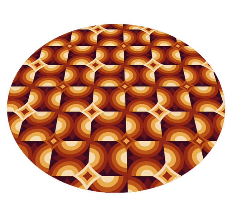 Vibrant circle pattern vinilne preproge z vzorci - TenStickers