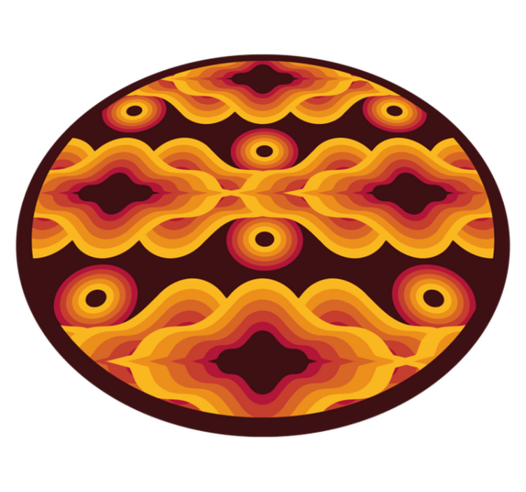 Starinski spiralni motiv Vinilna mozaik preproga - TenStickers