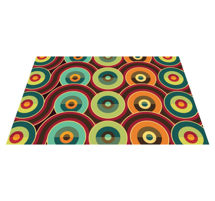 Vibrant circular motif vinilne preproge z vzorci - TenStickers