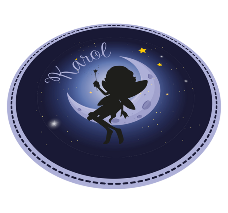 Fairy moonlight with name vinilne preproge v vzorcih - TenStickers