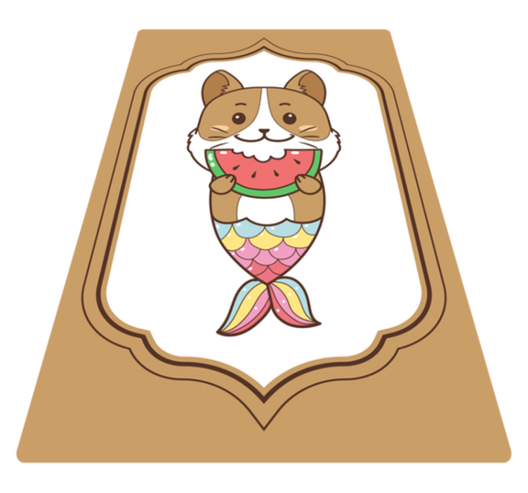 Ljubki lik morske deklice Tepih z živalskim potiskom - TenStickers