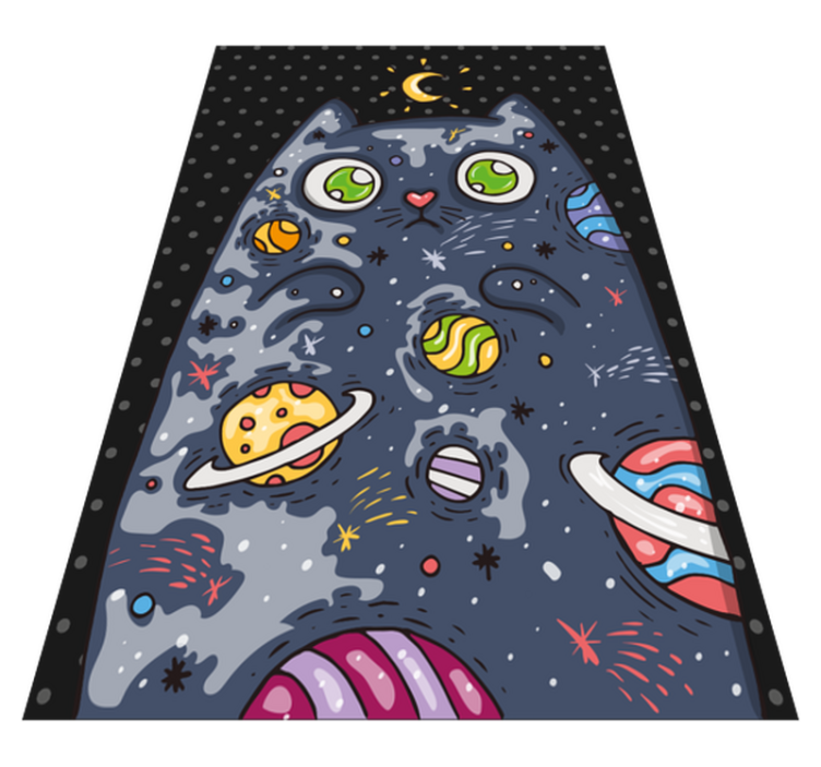 Cosmic cat adventure vinilne preproge v vzorcih - TenStickers