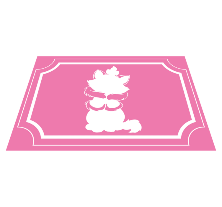 Silhueta ljubke mačke Vinilne preproge v drugih vzorcih - TenStickers