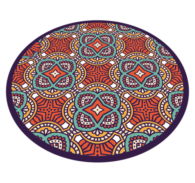 Barvita geometrijska harmonija Vinilna preproga mandala - TenStickers