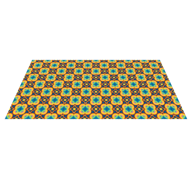 Lively floral illustration vinilna preproga za dnevno sobo - TenStickers