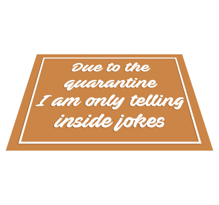 šaljivo sporočilo o karanteni vinilne preproge z napisom - TenStickers