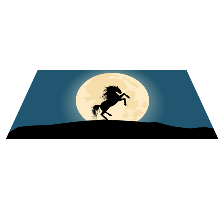 Majestic horse silhouette vinilne preproge v vzorcih - TenStickers