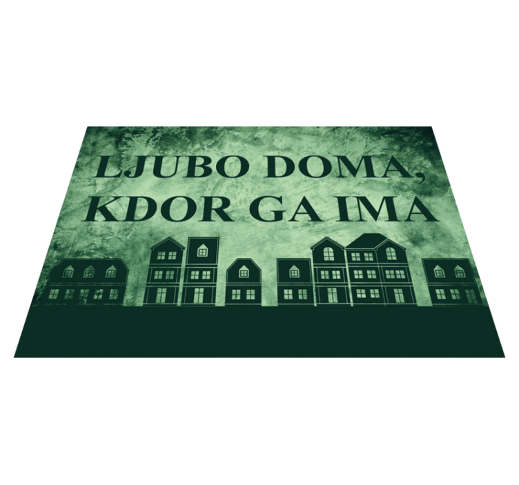 Dom sladko doma kul dizajn na zeleni moderni preprogi - TenStickers