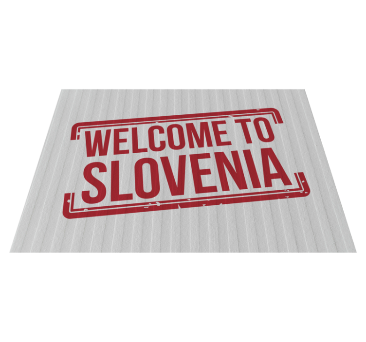 Dobrodošli v slovenski potni list žig moderna preproga - TenStickers