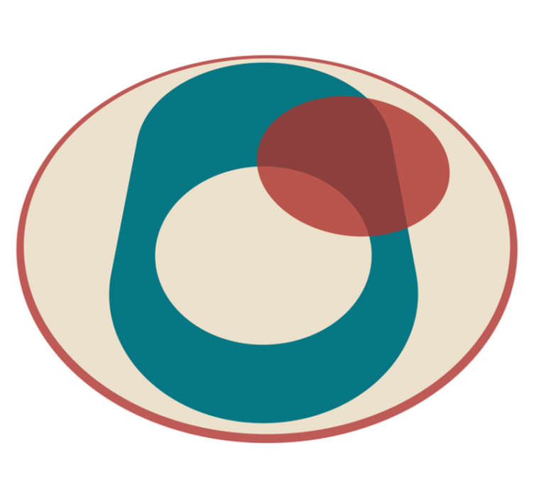 Krogi v harmoniji sodobne vinilne preproge - TenStickers