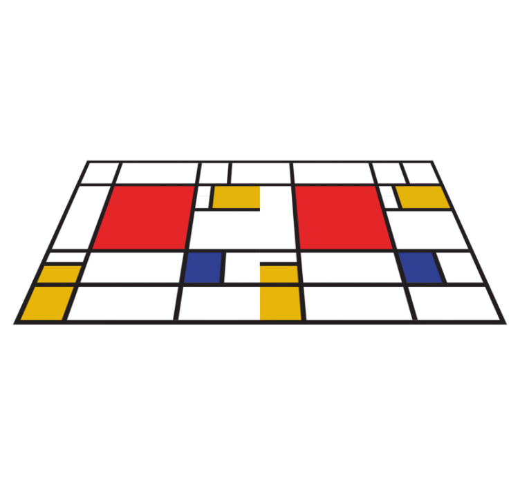 Mondrian art geometrijske podstavki - TenStickers