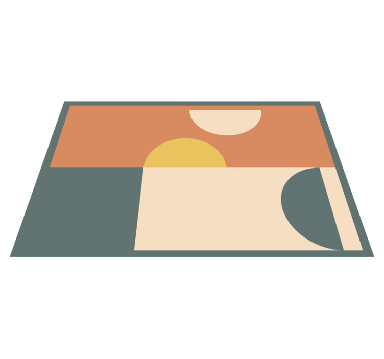 Krogi in pravokotniki sodobne vinilne preproge - TenStickers