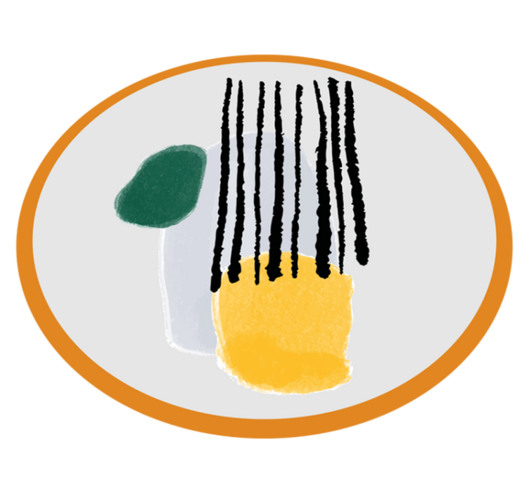 Geometric hue segments minimalistična vinilna preproga - TenStickers