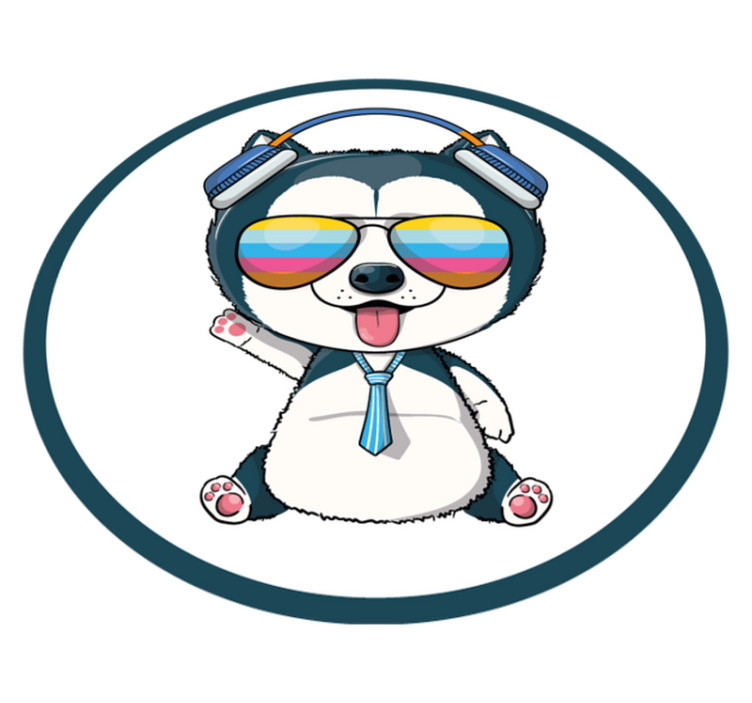 Kul pasji lik Otroške vinilna preproga - TenStickers