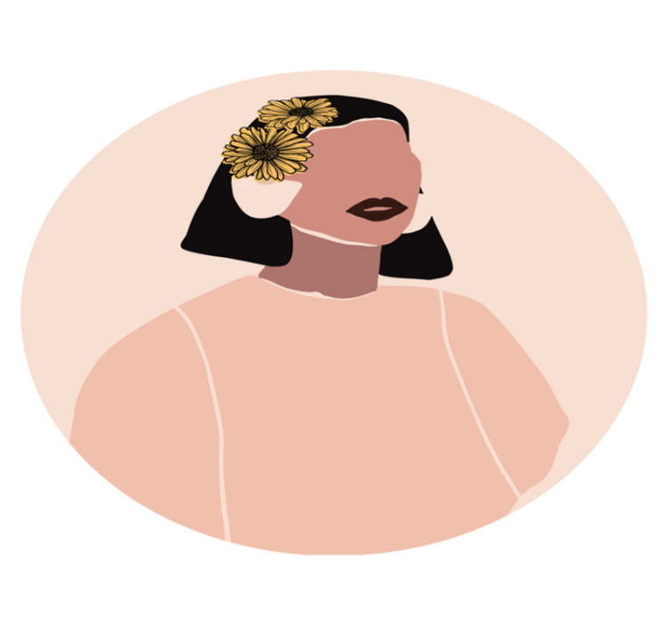 Cvetlični portret cvetlična vinilna preproga - TenStickers