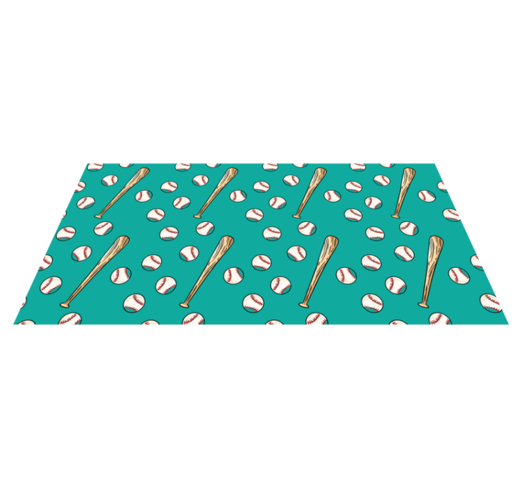 Zabaven vzorec baseballa Vinilna preproga z igre - TenStickers