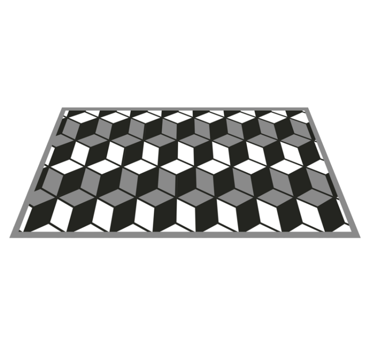 Cubic pattern vinilne preproge z geometrijskimi vzorci - TenStickers