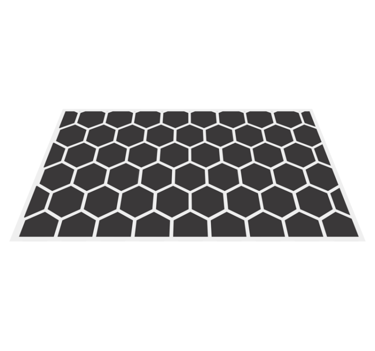 Hexagonal motif vinilne preproge z geometrijskimi vzorci - TenStickers