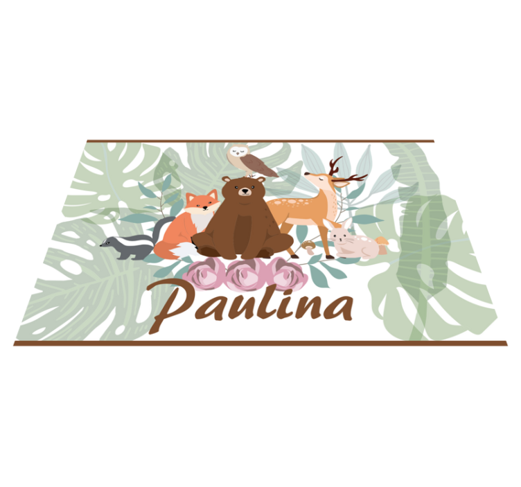 živalska džungla Vinilna preproga z imeni - TenStickers