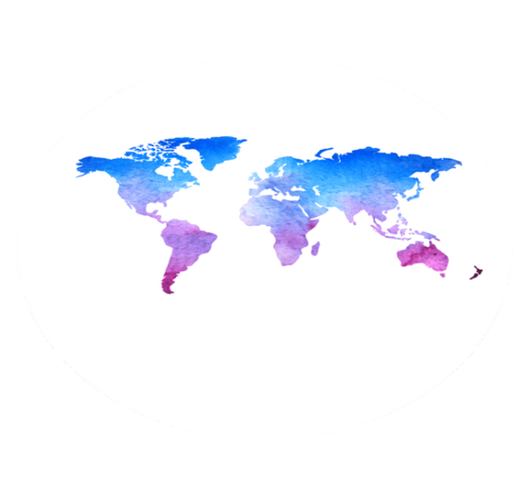 Circular watercolor texture vinilna preproga sveta - TenStickers