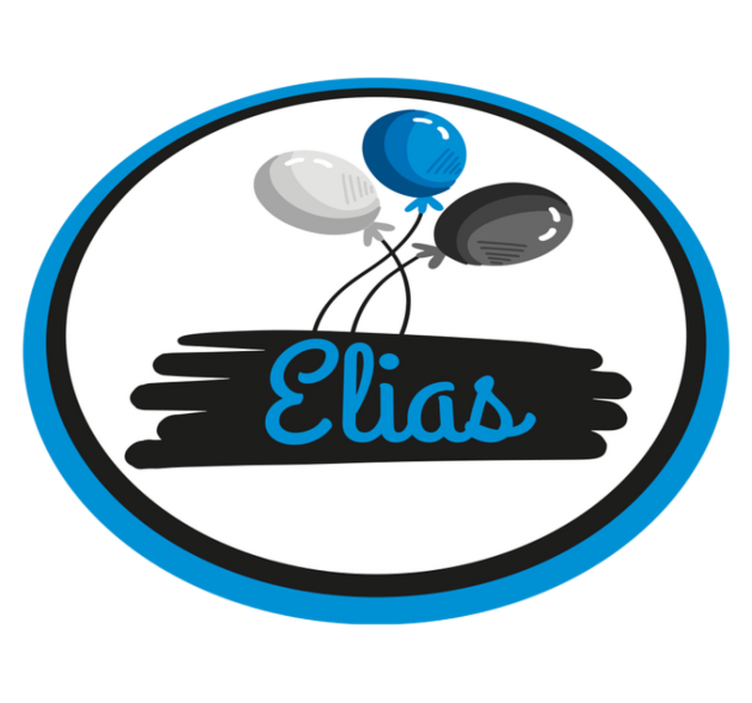 črno-modri baloni personalizirana podloga - TenStickers