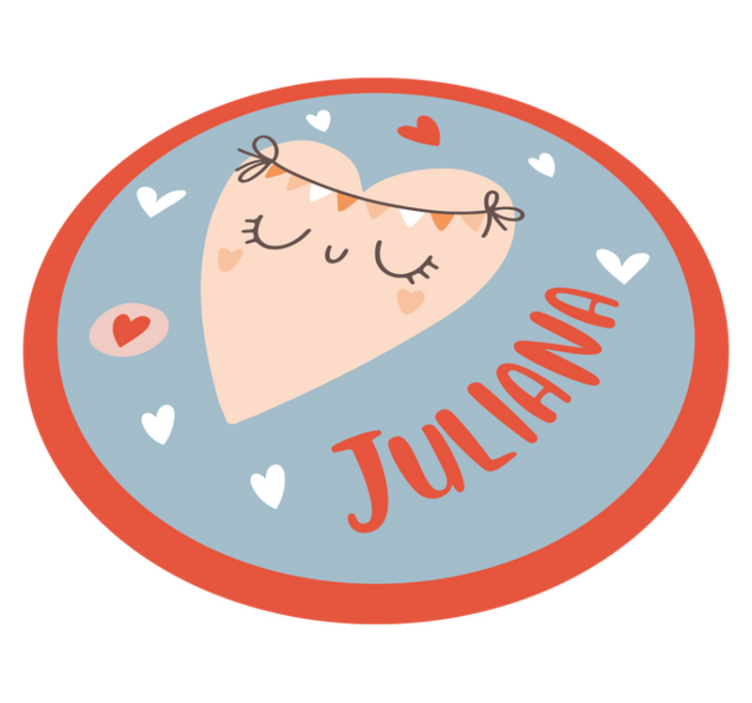 Srce z imenom Vinilne preproge v drugih vzorcih - TenStickers