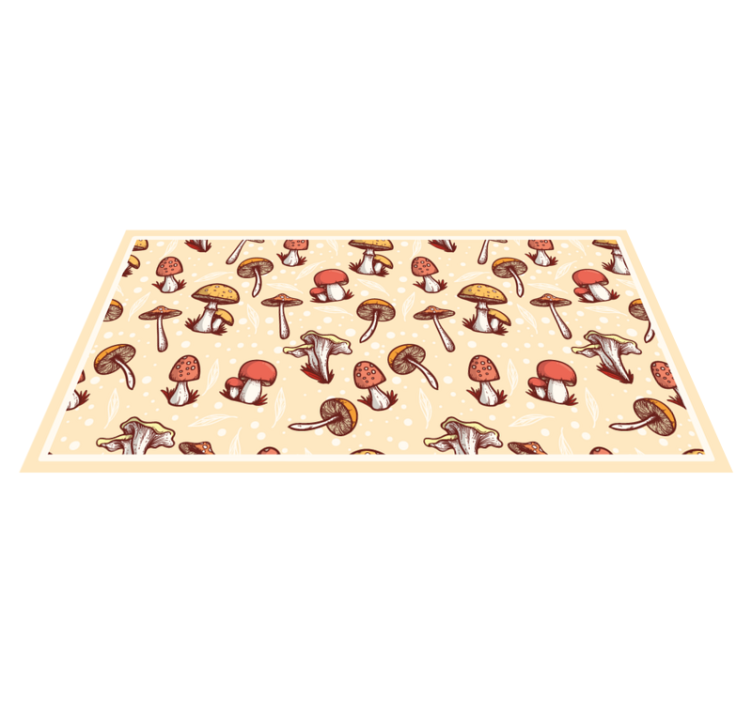 Colorful mushroom pattern naravna vinilna preproga - TenStickers