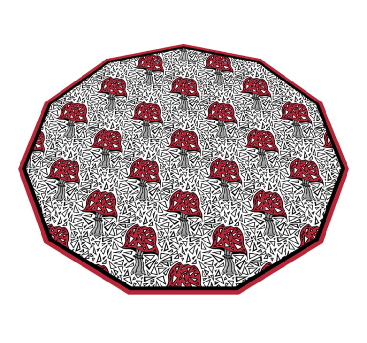 Umetniški motiv gobe Naravne vinilnea preproga - TenStickers