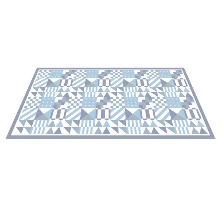 Blue geometric patterns vinilna talna obloga - TenStickers