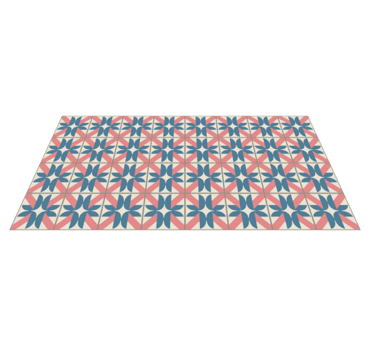 Pink blue geometric pattern vinilna talna obloga - TenStickers