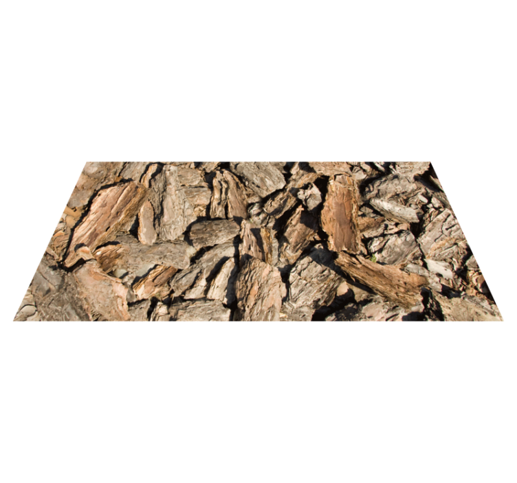 Rjava rustikalna drevesna skorja tekstura preproga - TenStickers