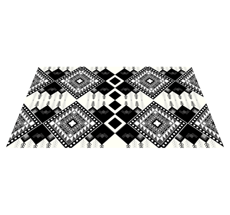 Enobarvni motiv Etnične vinilna preproga - TenStickers