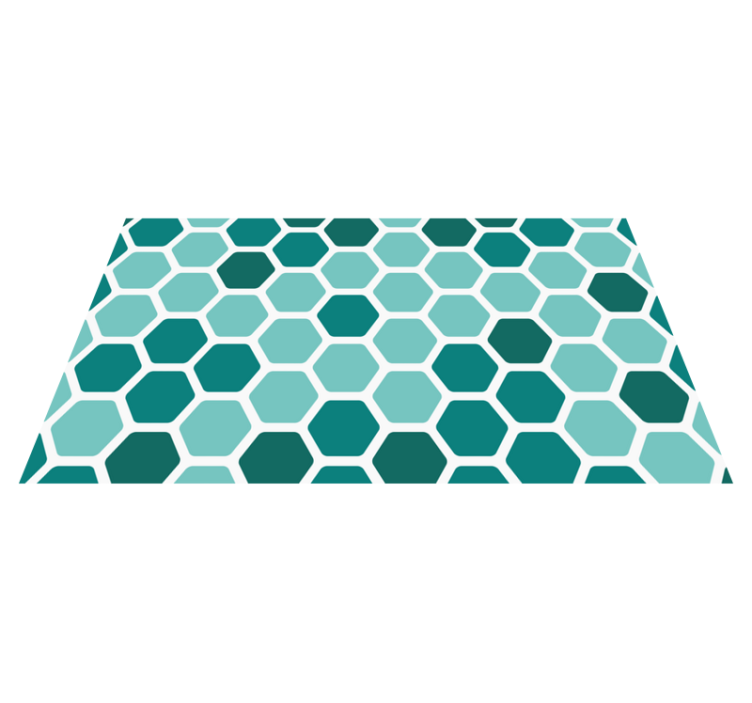 Green honeycomb motif vinilne preproge - TenStickers