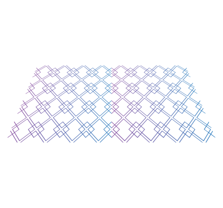 Vijolična in modra rombusa in kvadratov oblikovalska preproga - TenStickers