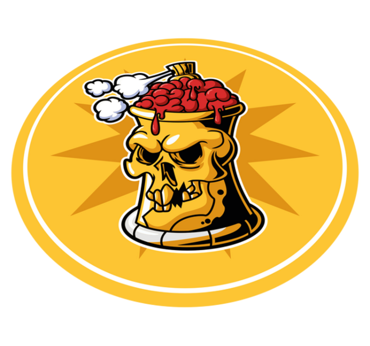 Skleda lobanje in možganov Vinilna preproga za najstnike - TenStickers