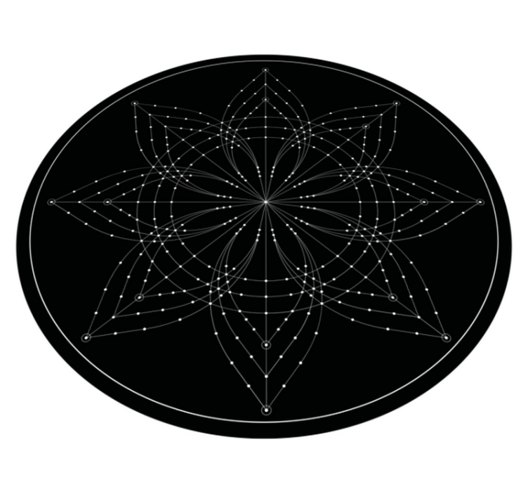 Eleganten vzorec lotosa Vinilna preproga mandala - TenStickers