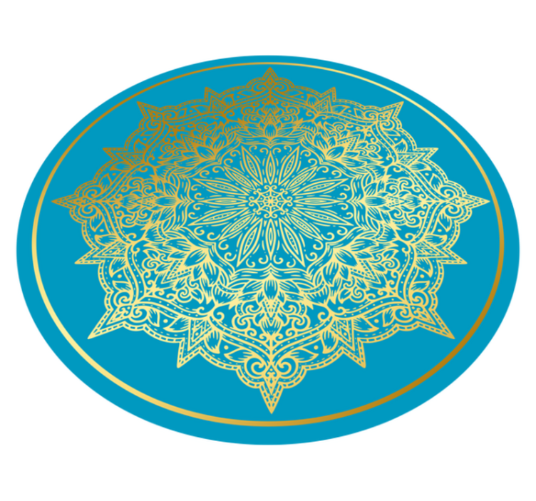 Kompleksna umetniška dela mandale Okrogla vinilna preproga - TenStickers