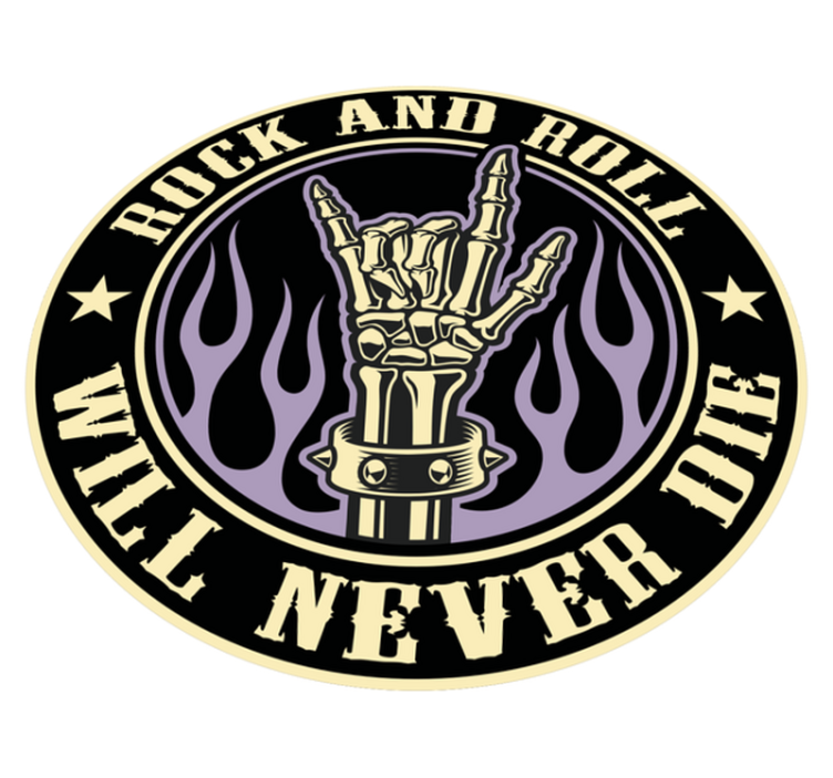 Kamnita okostna roka Okrogla vinilna preproga - TenStickers