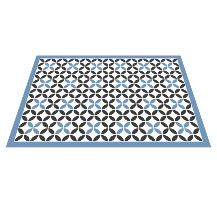 Overlay blue circular pattern vinilne preproge - TenStickers