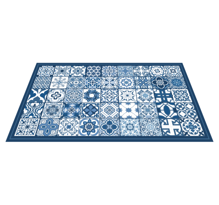 Classic blue patterns vinilna talna obloga - TenStickers