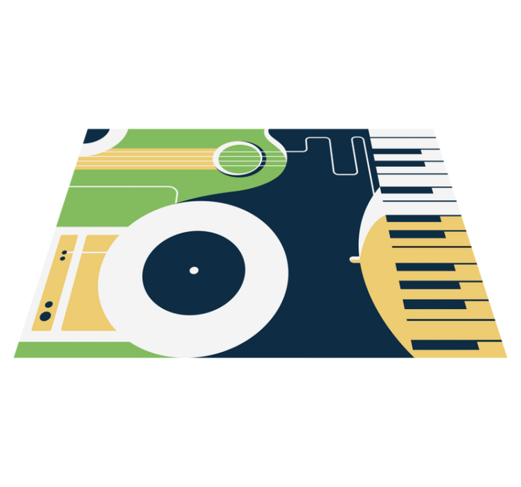 Motiv glasbila Vinilna preproga v pravokotni obliki - TenStickers