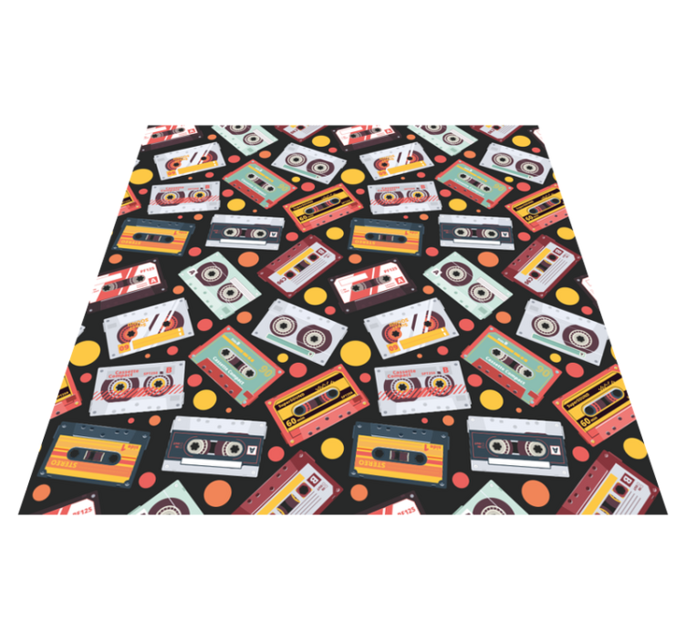 Retro cassette style vinilne talne obloge z teksturo - TenStickers