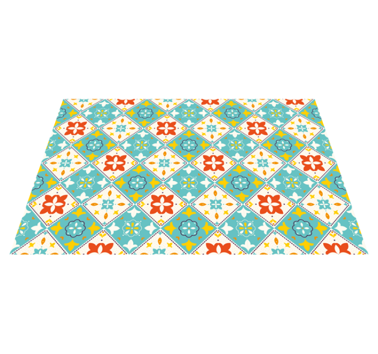 Rastlinski slog Vinilna talna obloga v imitaciji ploščic - TenStickers