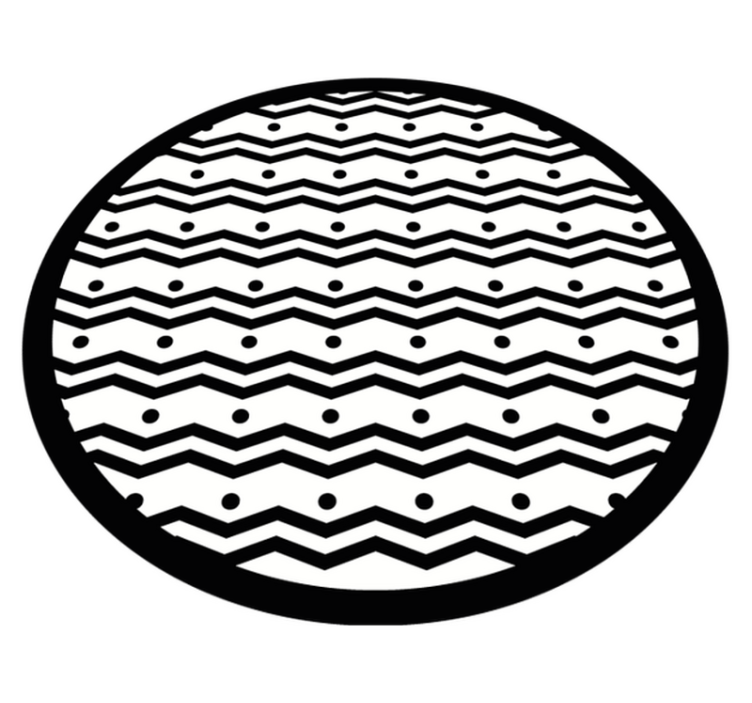 Wavy dot pattern vinilne preproge z geometrijskimi vzorci - TenStickers